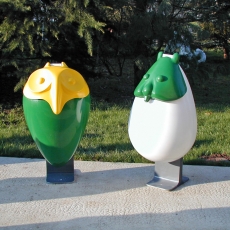 POUBELLE SOURIS ET HIBOU